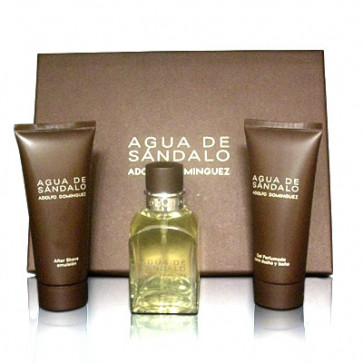 Adolfo Domínguez Lote AGUA DE SÁNDALO Eau de toilette Vaporizador 120 ml + Gel de ducha 100 ml + Aftershave bálsamo 100 ml