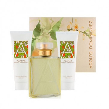 Adolfo Domínguez Lote AZAHAR Eau de toilette Vaporizador 100 ml + Loción corporal 75 ml + Gel de baño 75 ml