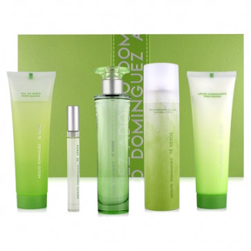 Adolfo Domínguez Lote TÉ VERDE Eau de toilette Vaporizador 100 ml + Loción corporal + Gel de baño + Desodorante + Perf