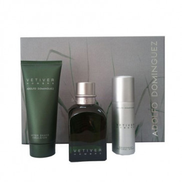 Adolfo Domínguez Lote VETIVER HOMBRE Eau de toilette Vaporizador 120 ml + After shave balsamo 75 ml + Desodorante vaporizador 50 ml