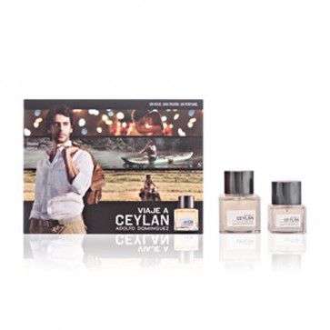 Adolfo Domínguez Lote VIAJE A CEYLAN Eau de toilette Vaporizador 100 ml + Aftershave 100 ml + Miniatura 10 ml