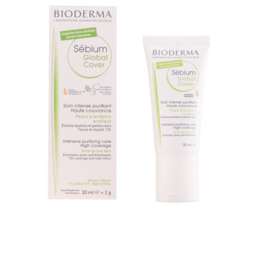 Bioderma Sebium Global Cover Soin intense purifiant Haute couvrance Peaux à tendance acnéique 30 ml