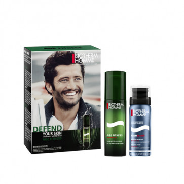 Biotherm Lote HOMME AGE FITNESS ADVANCED Tratamiento hidratante anti-edad 50 ml + Espuma de afeitar 50 ml