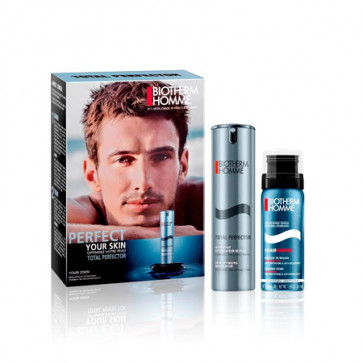 Biotherm Lote HOMME TOTAL PERFECTOR Gel hidratante 40 ml + Espuma de afeitar 50 ml