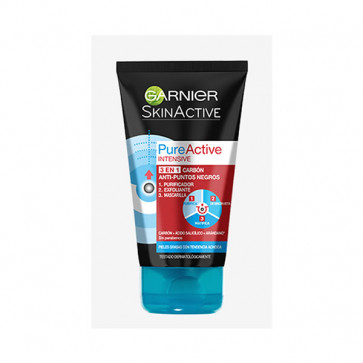 Garnier Skinactive  Pure Active Intensive 3 en 1 carbón anti-puntos negros 150 ml