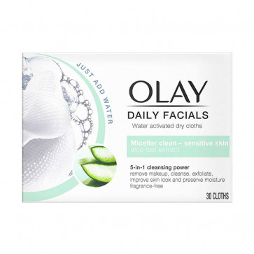 Olay Cleanse Water Actived dry cloths Sesitive skin Toallitas desmaquillantes 30 ud