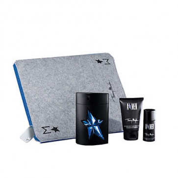Thierry Mugler Lote A*MEN Eau de toilette Vaporizador Caucho 100 ml + Gel de ducha 50 ml  + Desodorante Stick 20 ml