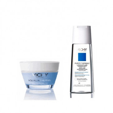 Vichy AQUALIA THERMAL Rica Hidratante Tarro 50 ml + PURETE THERMAL Solucion Micelar Desmaquillante