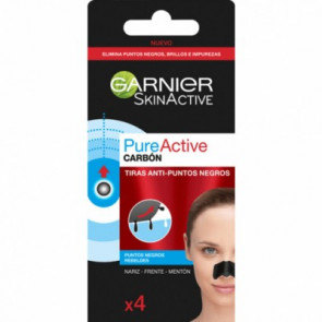 Garnier Skinactive Pure Active Tiras anti-puntos negros 4 ud