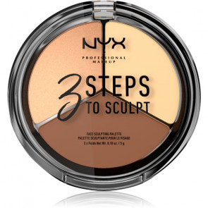 NYX 3 Steps To Sculpt Face sculpting palette - Light